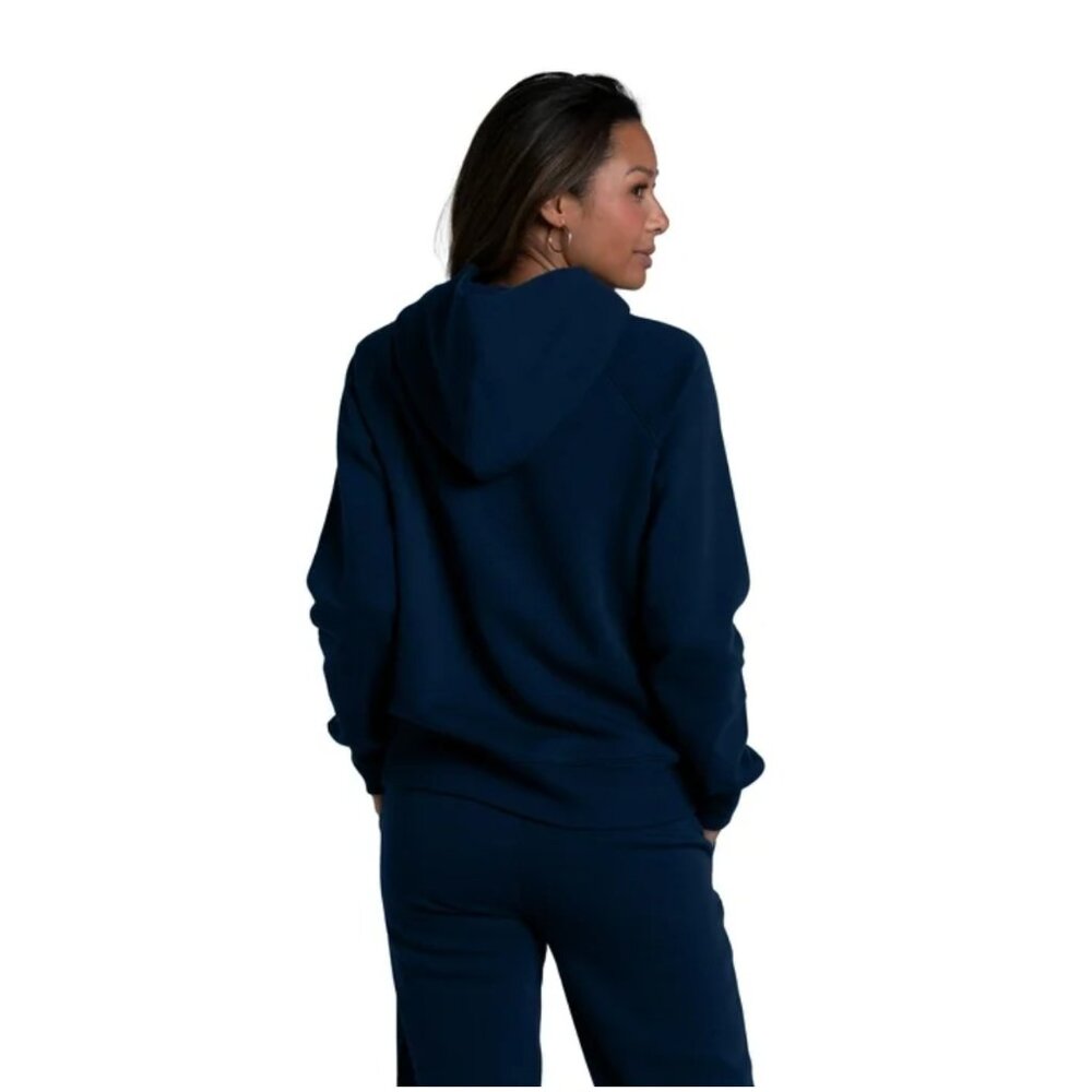 Fruit of the Loom Crafted Comfort Fleece Lined Hoodie Navy Blue Size S - Picture 5 of 8